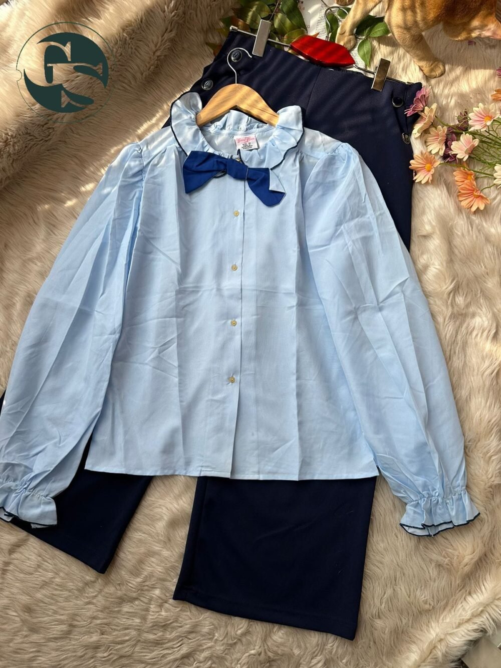 Korean Sweet Bowtie Shirt - Image 3