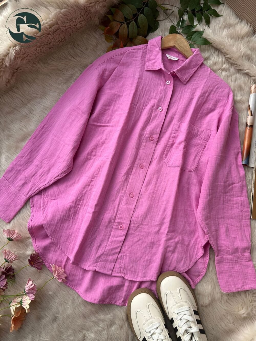 Oversized Cheese Cotton Summer Shirt - Image 2