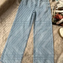 Denim Wide-Leg Jeans