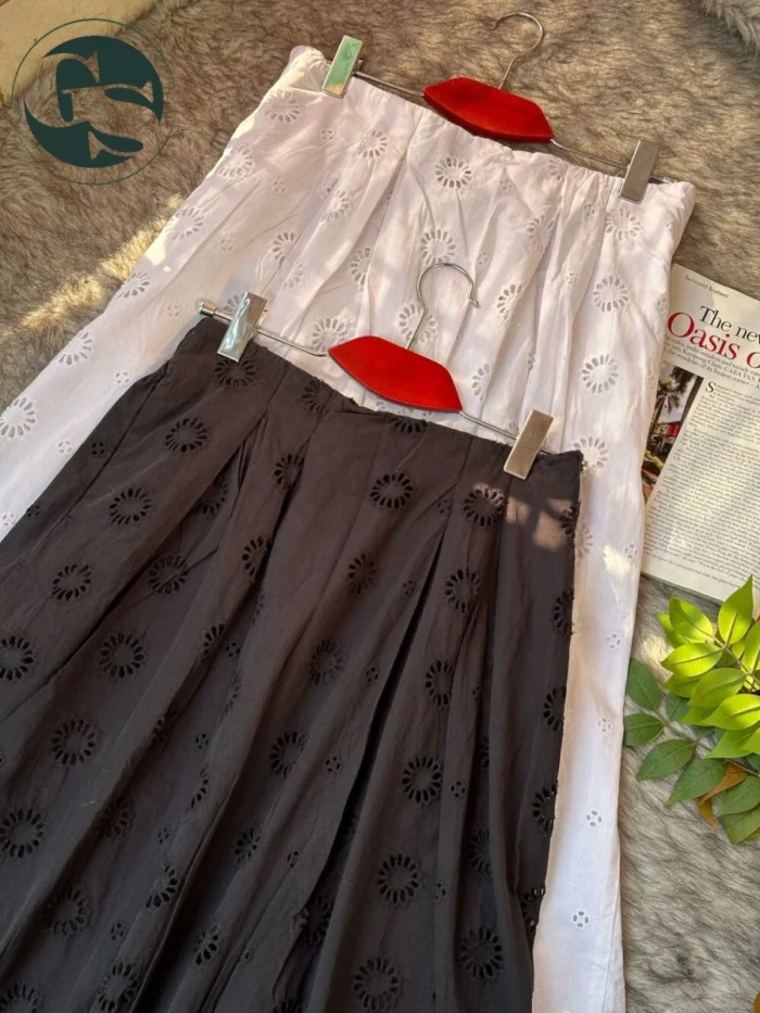 Chikankari Boho Skirt