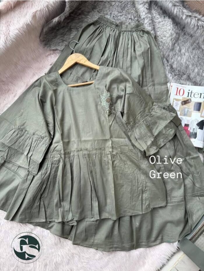 Green Co-ords Skirt Set