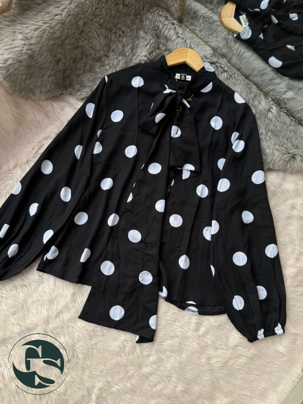 Polka Charm Bow Top - Image 2