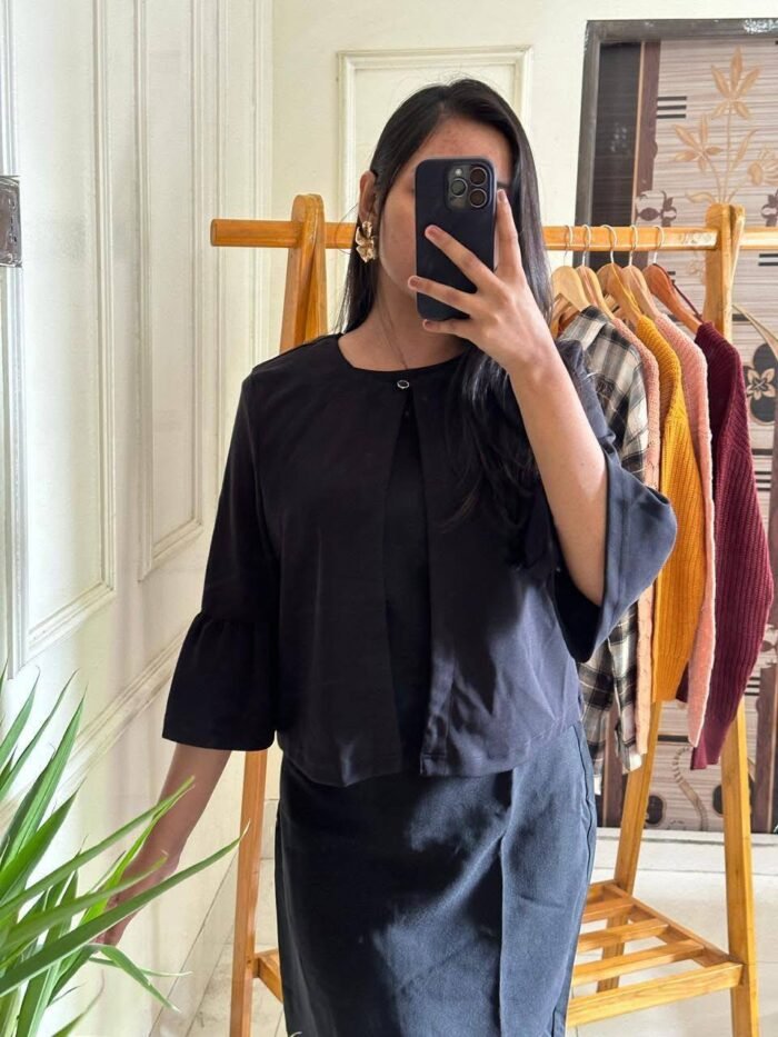 Flare Sleeve Cape Top
