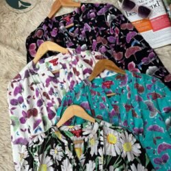 Colorful Cotton Floral Tops
