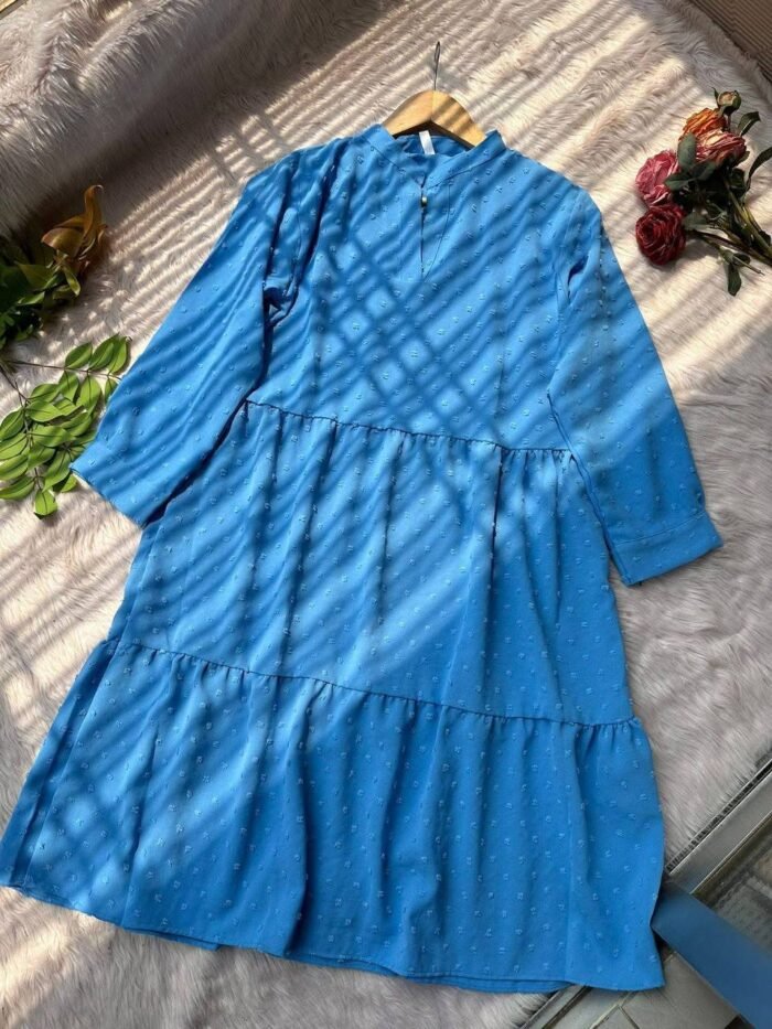 Semi-Long Double Layered Georgette Top