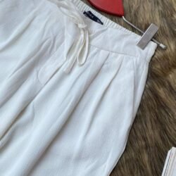 White Crepe Trousers