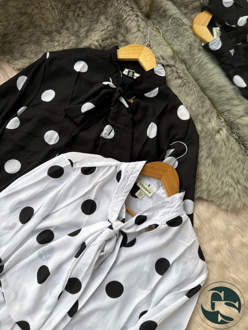 Polka Charm Bow Top