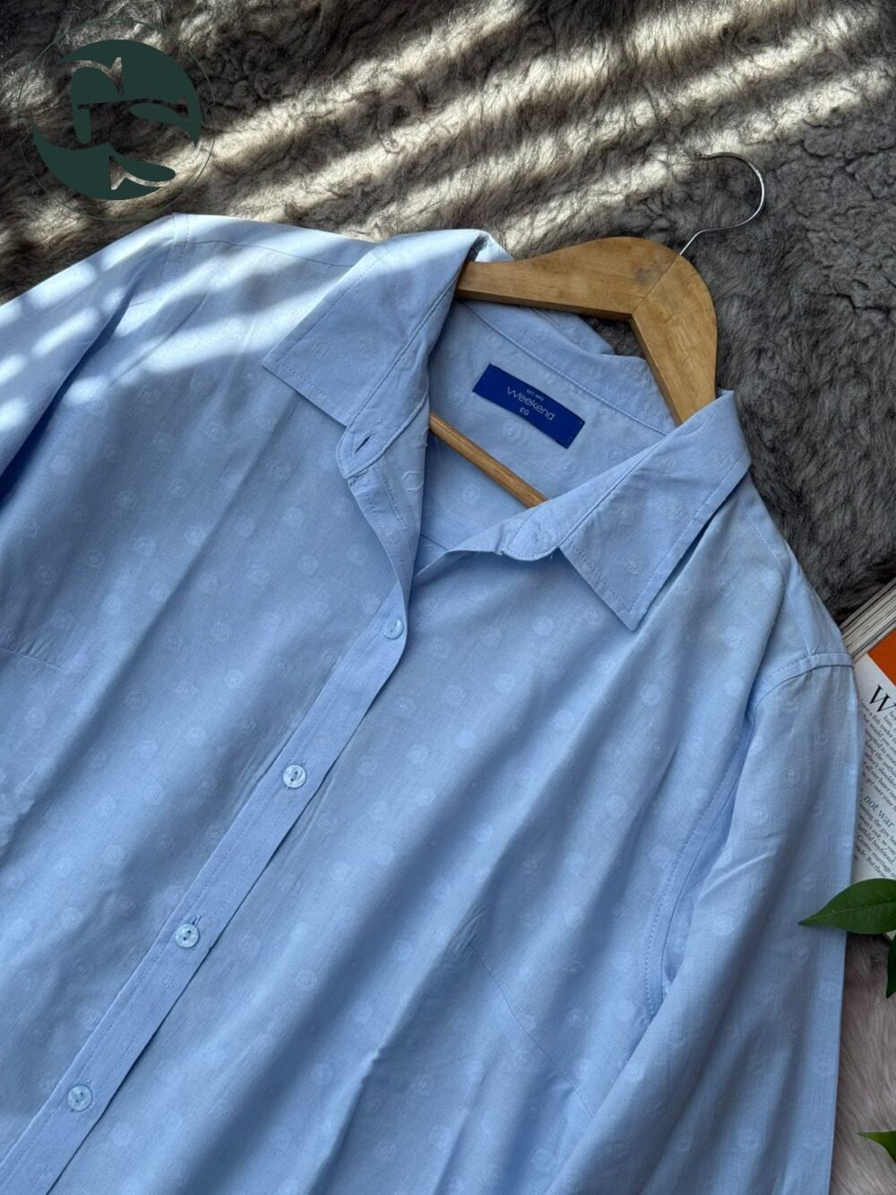 Elegant Cotton Shirt Collection with Subtle Self-Motif Detailing - Image 5