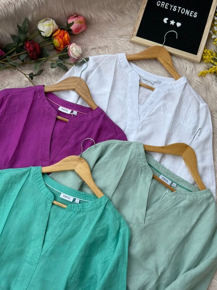 Cecil Premium Linen V-Neck Shirts