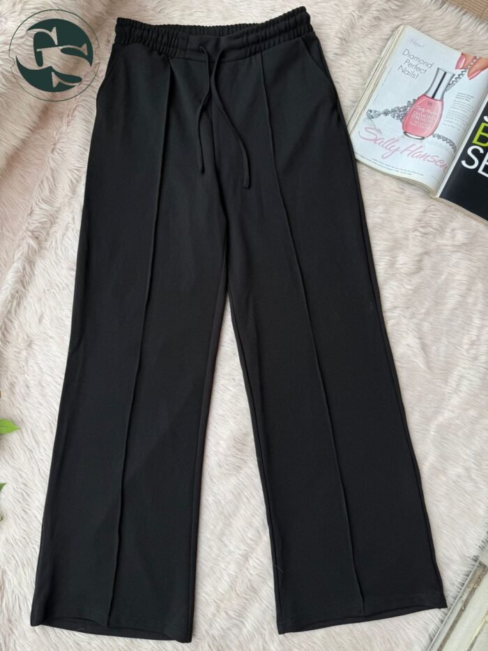 Everyday Comfort Wide-Leg Trousers - Black, 38