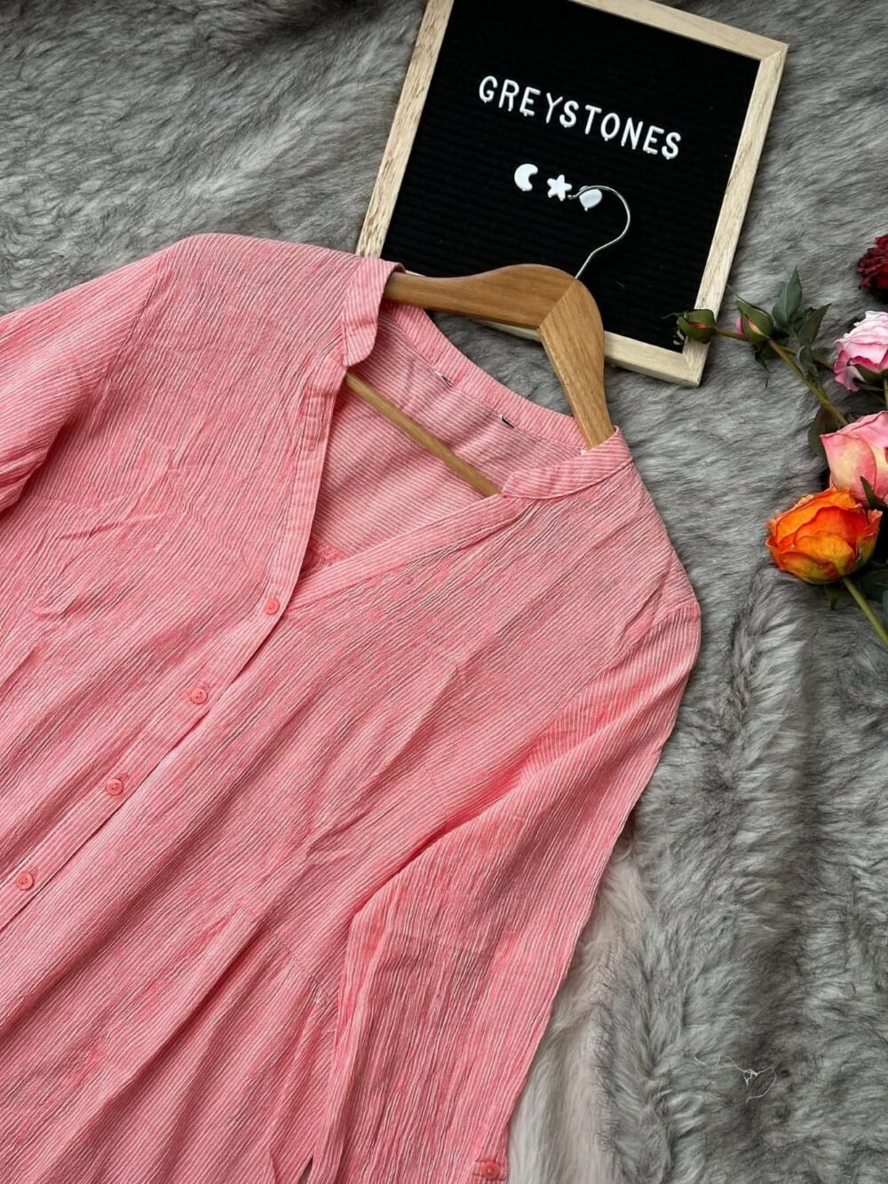 Crinkle Cotton Button-Down Tunic - Image 5