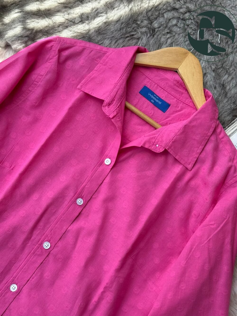 Elegant Cotton Shirt Collection with Subtle Self-Motif Detailing - Image 4