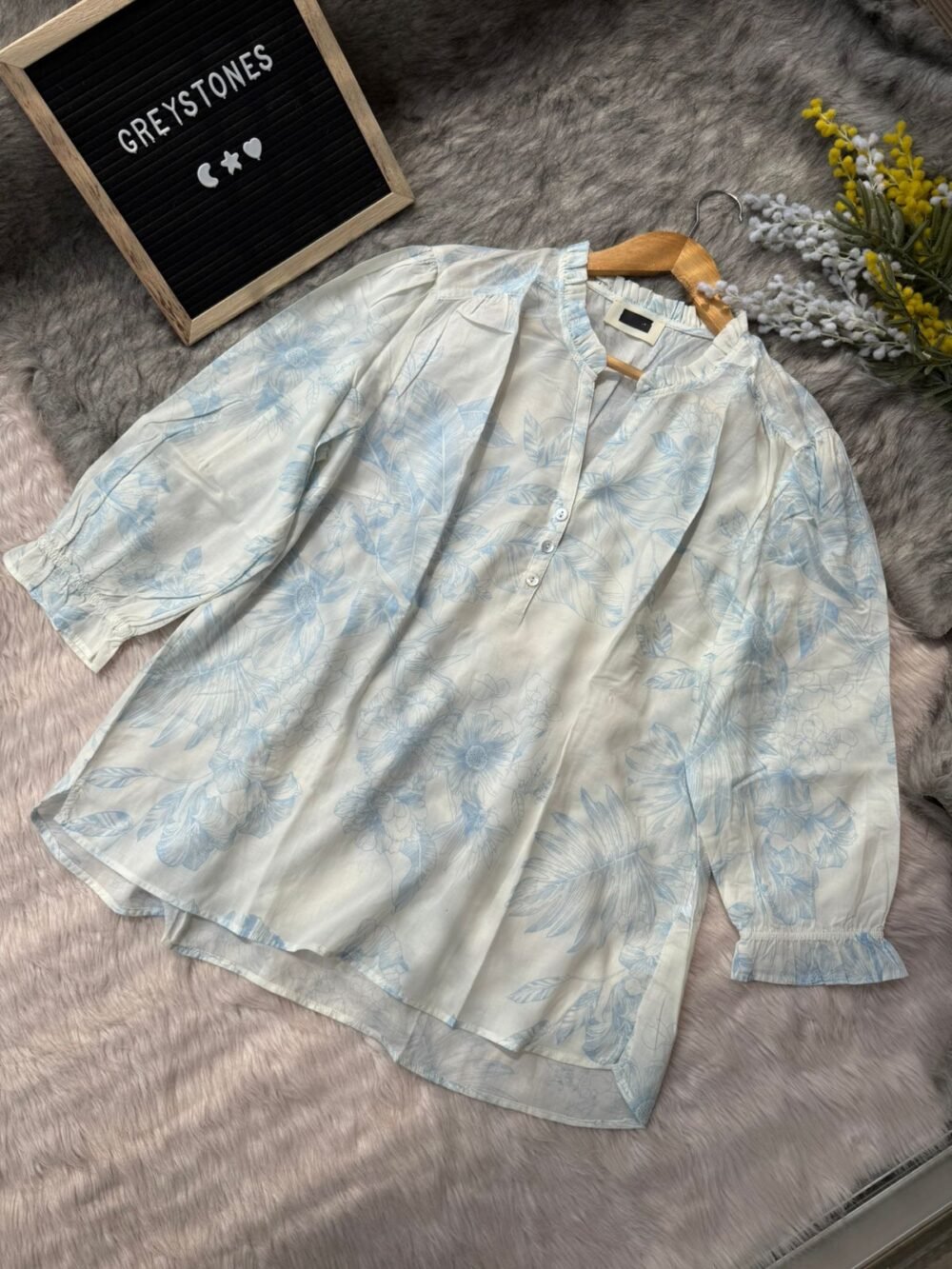 Pastel Floral Cotton Top