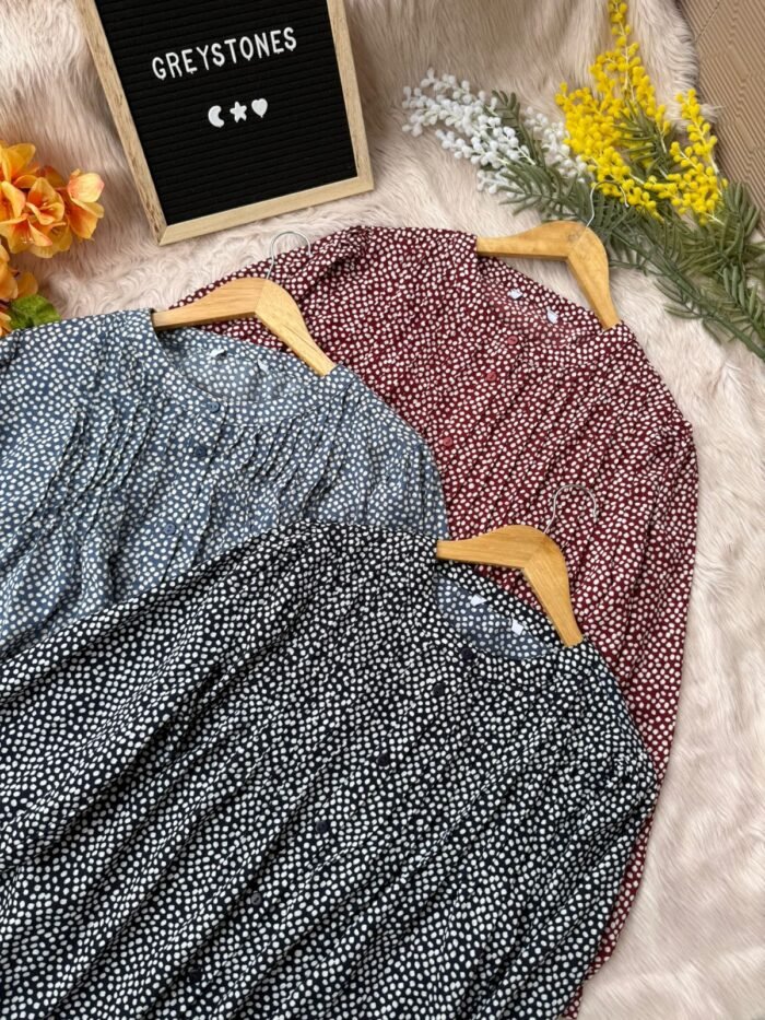 Polka Dot Georgette Tops