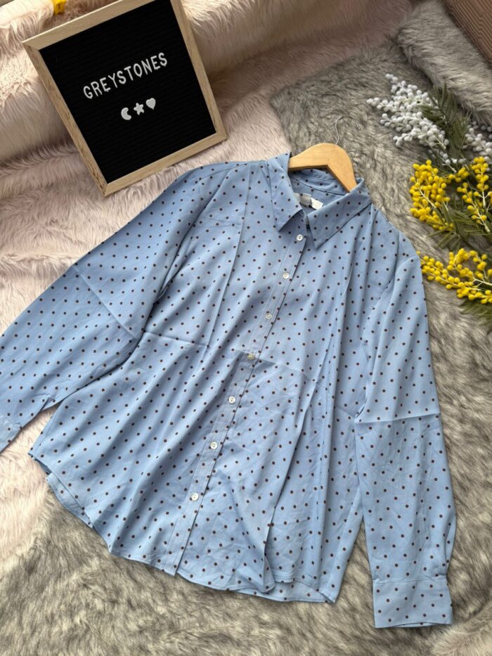 Sheer Georgette Shirt in Tropical Print