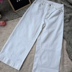 Wide Leg Denim with Tailored Hem