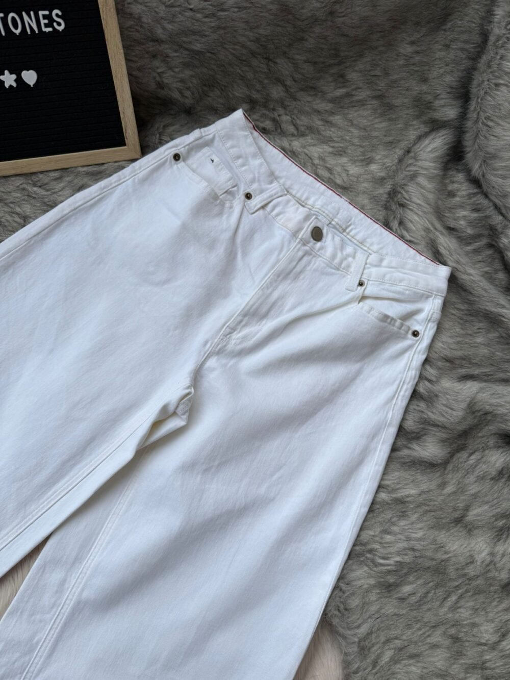 Wide Leg Denim with Tailored Hem
