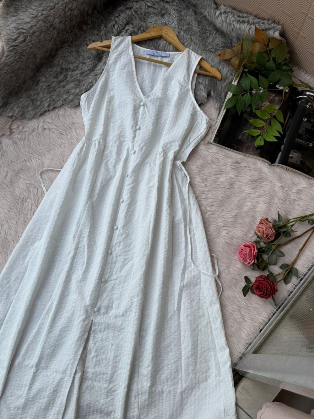 Luna Soft Textured Sleeveless Dress - Image 2