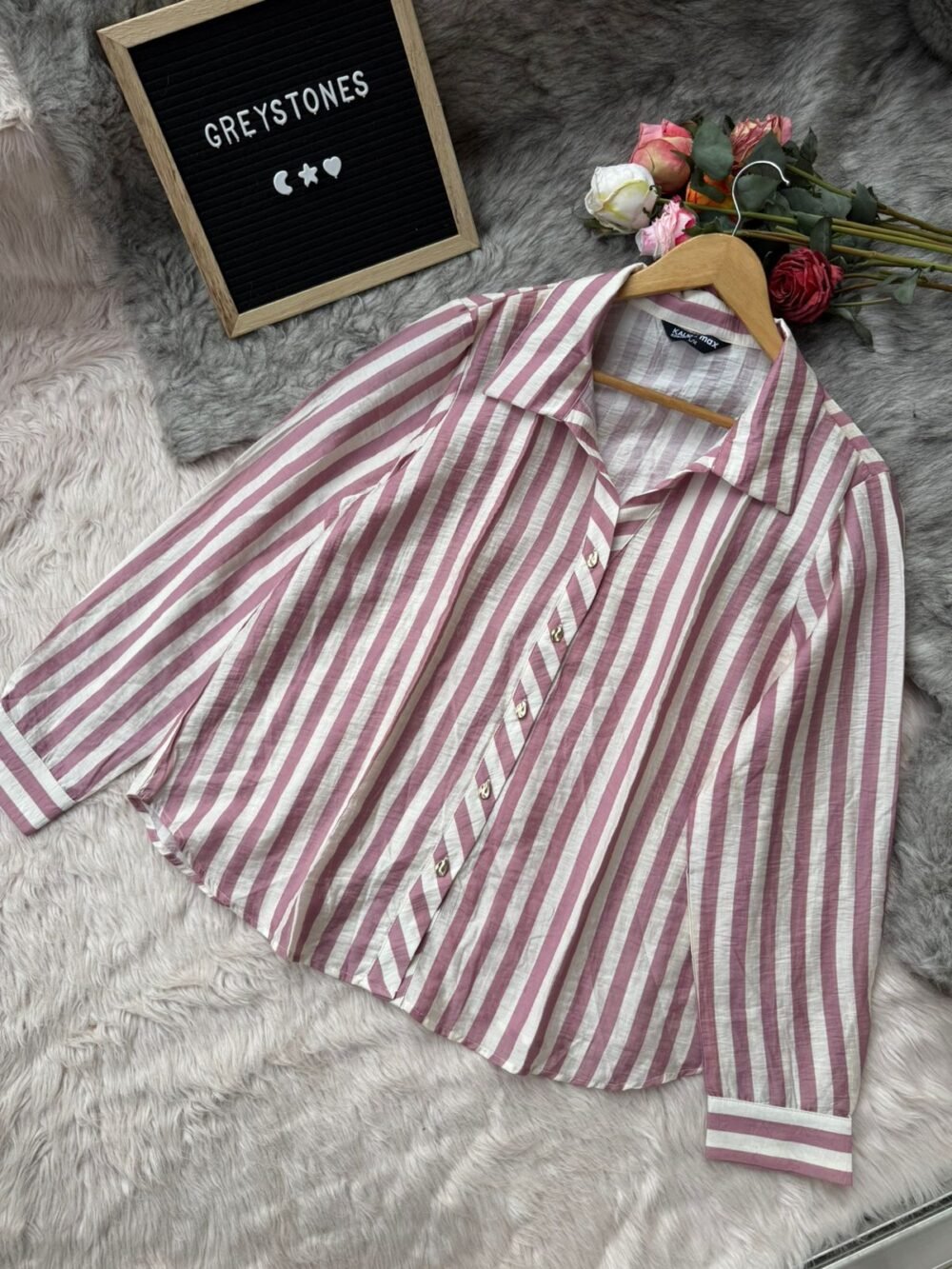 Mauve Stripe & Floral Cotton Shirts
