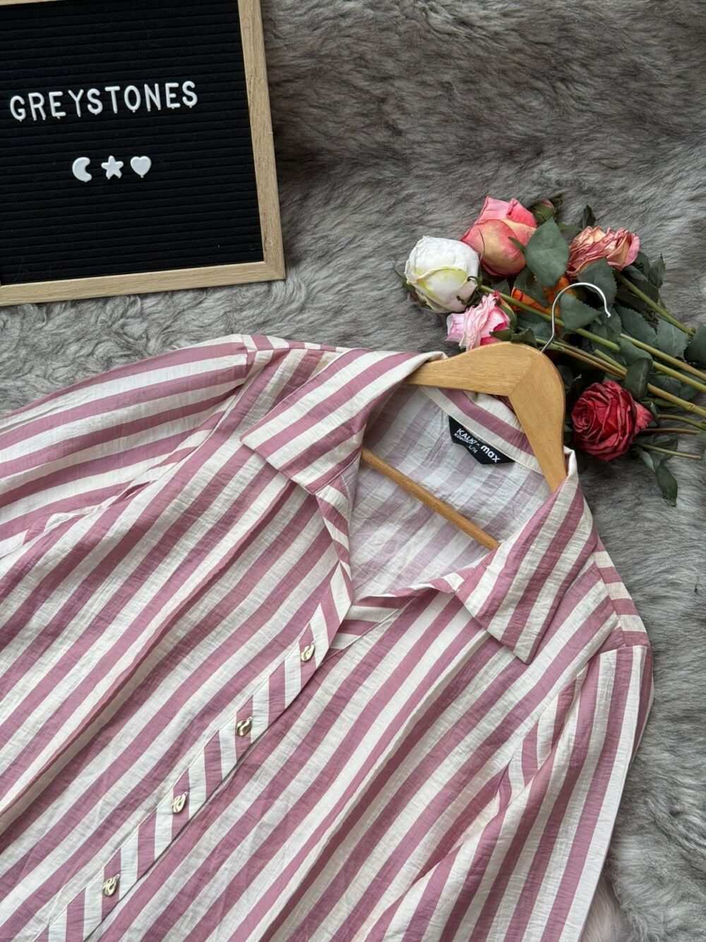 Mauve Stripe & Floral Cotton Shirts