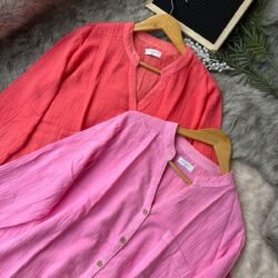 Semi-Long Shirt in Soft Cheese Cotton