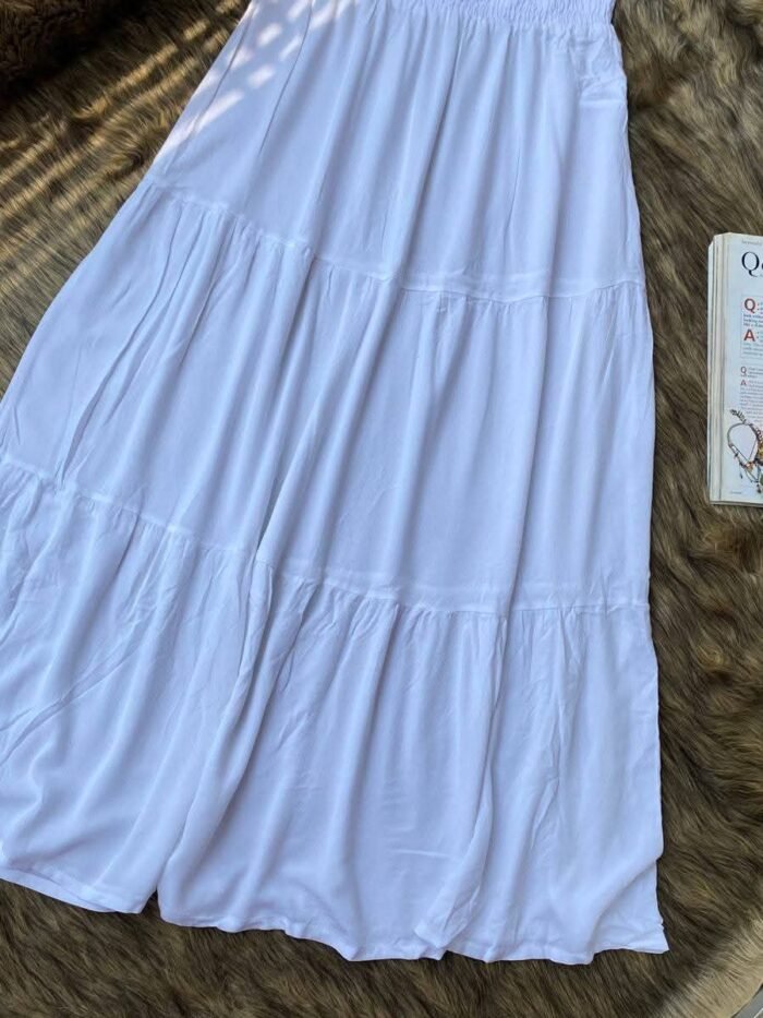 White Flowy Skirt