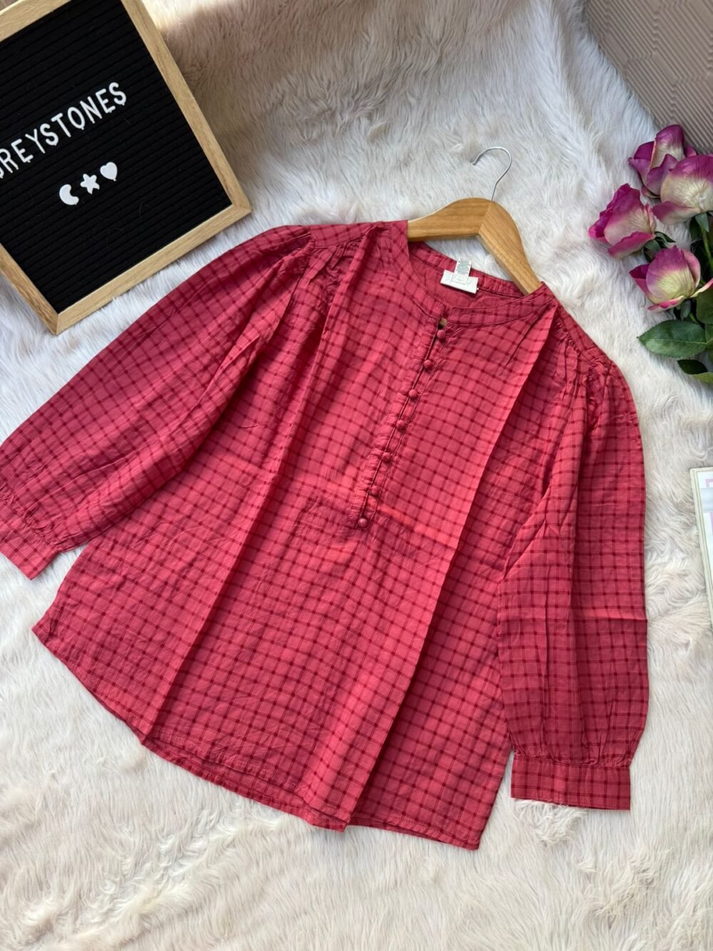 Textured Buttoned-down Tops