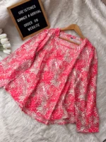 Coral Print Top
