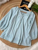 Flowy Neck Top - Image 2