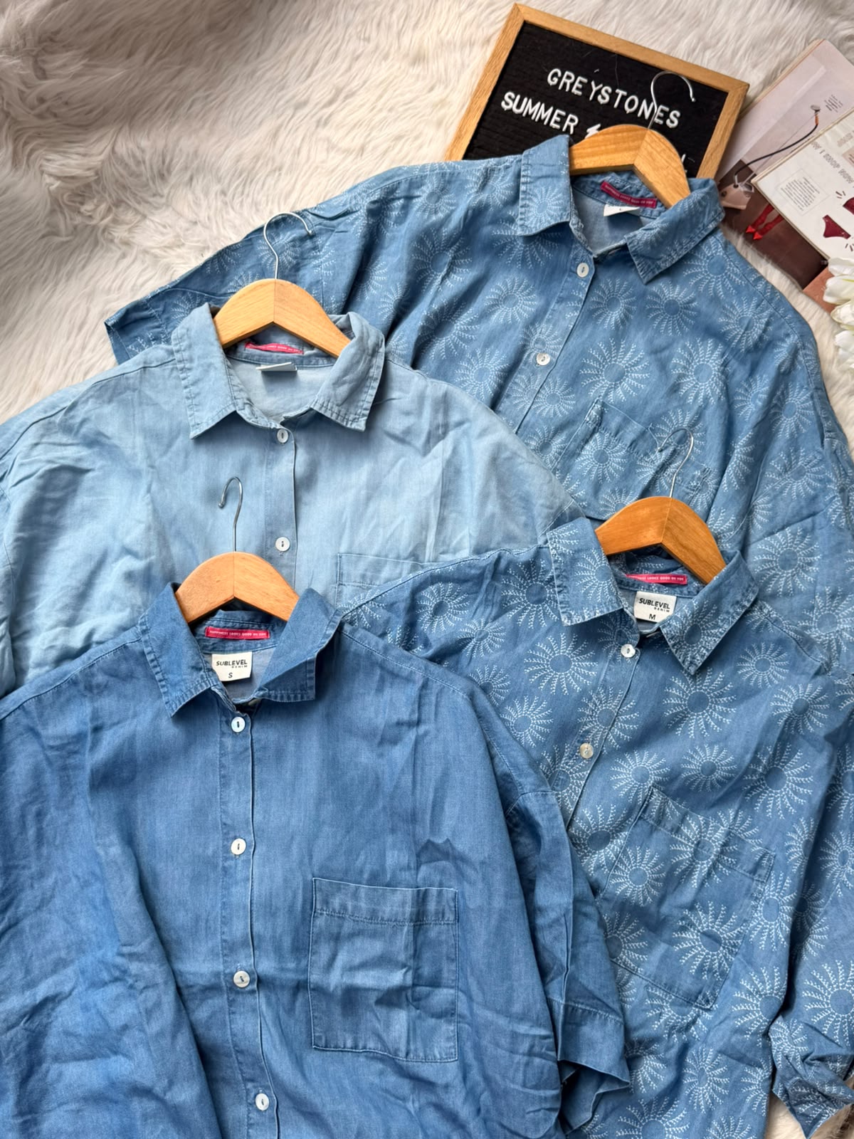 Greystones Summer Denim Collection Greystones Summer Denim Shirts - Image 1