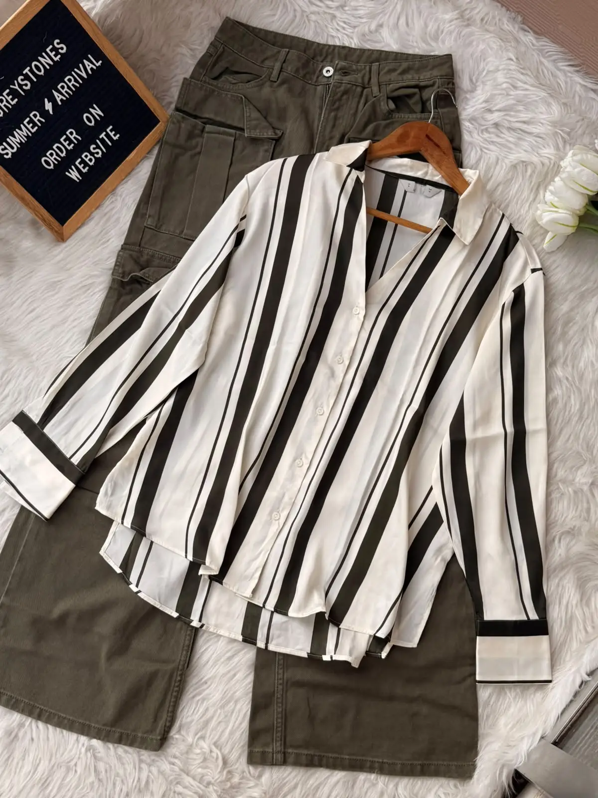 Olive Green Stripe Olive Green Stripe - Image 1