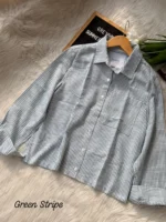 Pastel Stripe Summer Cotton Shirts - Image 2