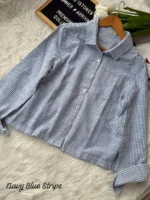 Pastel Stripe Summer Cotton Shirts - Image 8