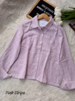 Pastel Stripe Summer Cotton Shirts - Image 6