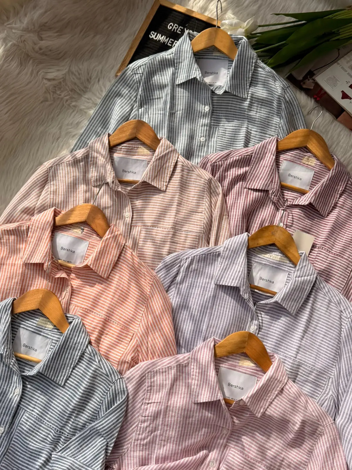 Pastel Stripe Summer Cotton Shirts Pastel Stripe Summer Cotton Shirts - Image 1