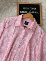 Pink Floral Relaxed Fit Shirt - Image 2