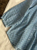 Breathable cotton denim top embroidered - Image 3