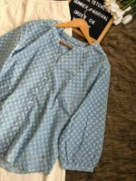 Breathable cotton denim top embroidered - Image 2