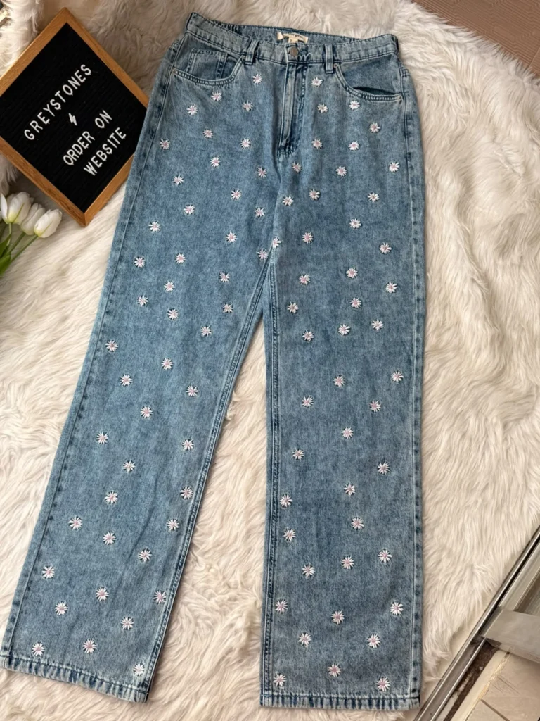 Floral Denim Jeans