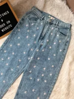 Floral Denim Jeans - Image 3