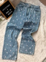 Floral Denim Jeans