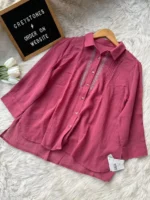 Embroidered Soft Pleat Shirt - Image 2