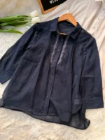 Embroidered Soft Pleat Shirt - Image 4