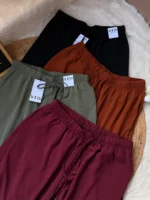Casual Viscose Wide Leg Trousers