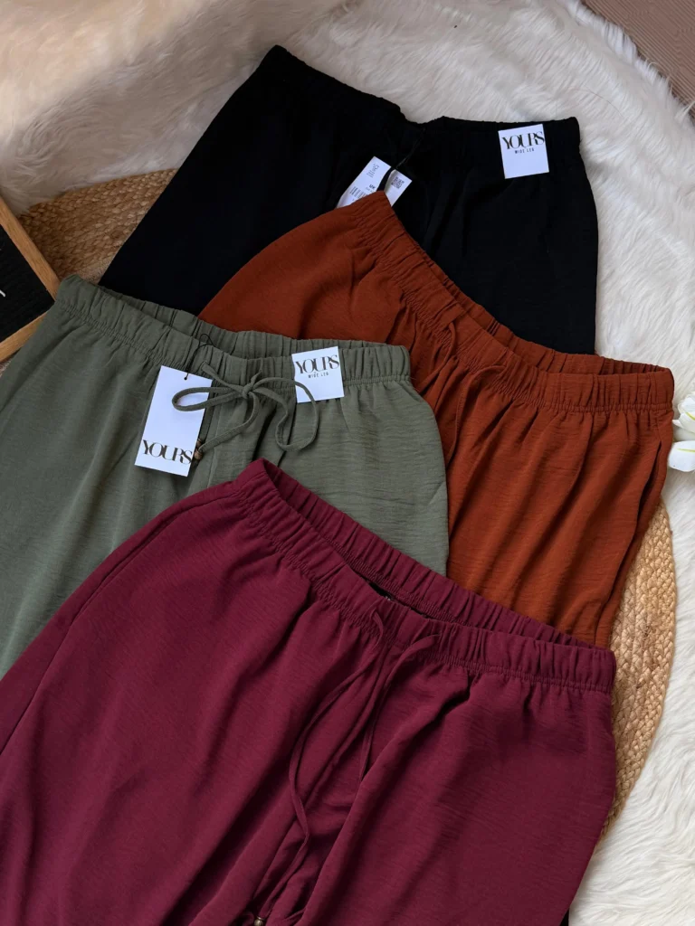 Casual Viscose Wide Leg Trousers