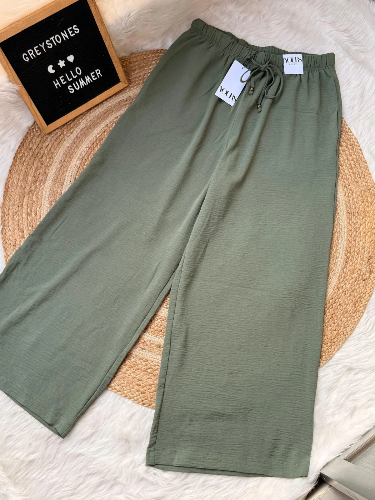 Casual Viscose Wide Leg Trousers - Image 3