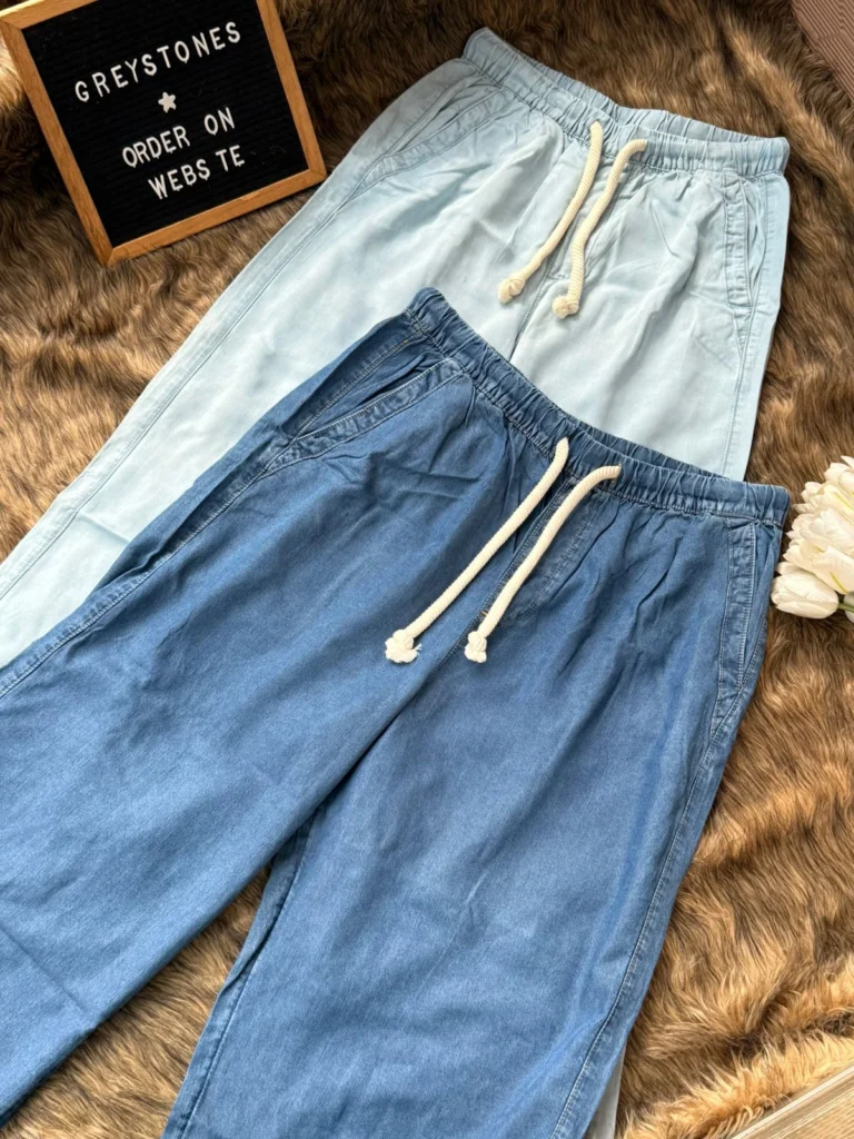 Denim Cotton Trousers