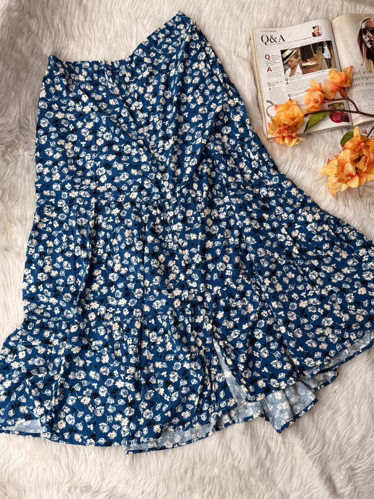 Flowy Vacation skirt Floral Print - Image 2