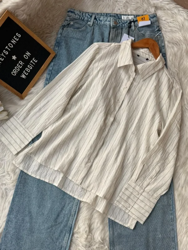 Stripe Textured Fabric Shirt