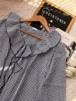 Check Ruffle Top - Image 3